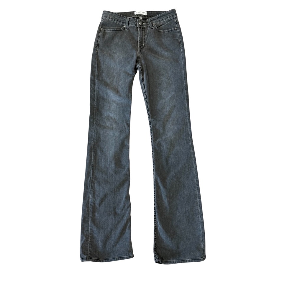 Habitual New York Los Angeles Womens Bootcut‎ Jeans Grey Embroidered Pockets 28